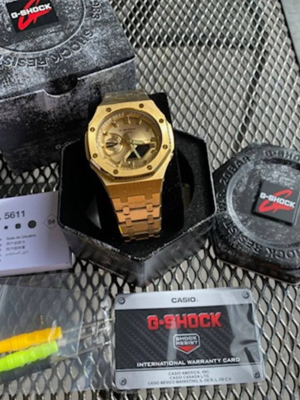 New Casio G-Shock Gold Color GA2100 All Yellow Gold custom MOD